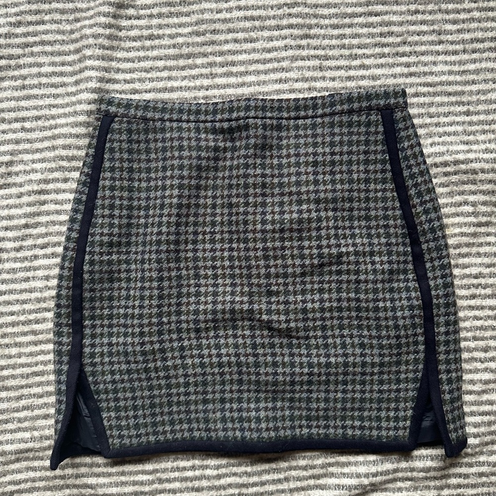 J. Crew Black and Gray Pencil Skirt